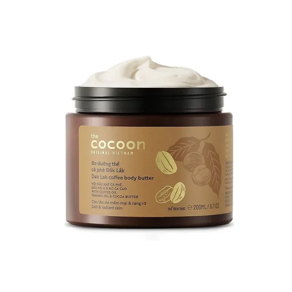 [DEAL 1 TẶNG 1 ĐỘC QUYỀN FLASH SALE] Bơ dưỡng thể cà phê 200ml TẶNG Tẩy da chết cơ thể cà phê Đắk Lắk Cocoon 200ml - Hình ảnh 2