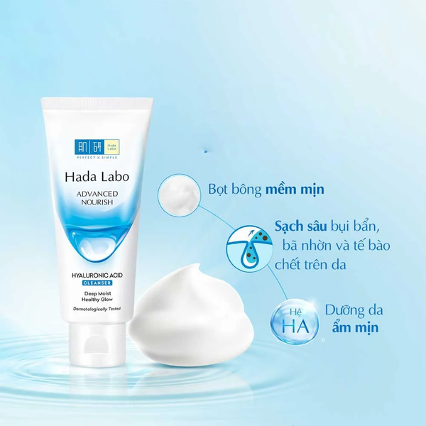 Sữa Rửa Mặt Dưỡng Ẩm Hada Labo Advanced Nourish Cream Cleanser - Hình ảnh 2