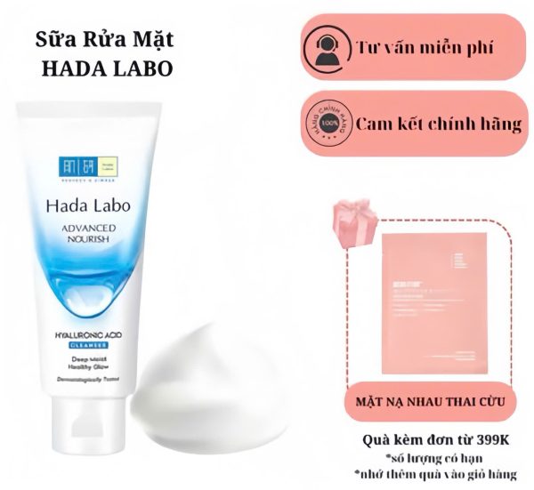 Sữa Rửa Mặt Dưỡng Ẩm Hada Labo Advanced Nourish Cream Cleanser