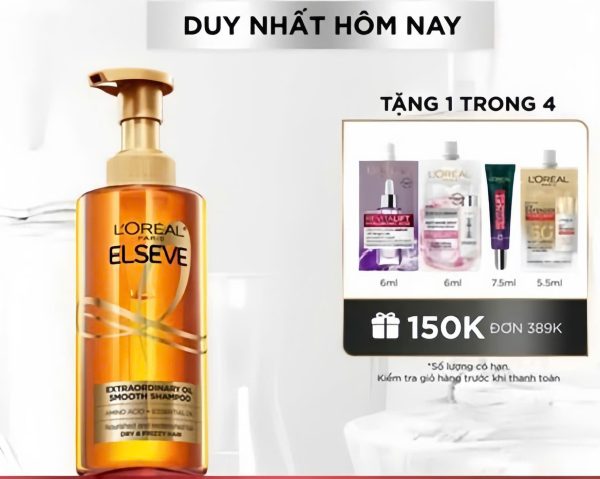 Loreal Dầu Gội Extraordinary Oil Shampoo Smooth 440ml