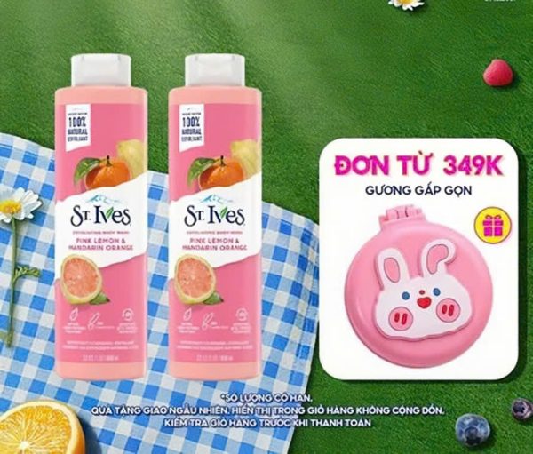 Bộ 2 chai Sữa tắm dưỡng da St.Ives Cam Chanh 650ml