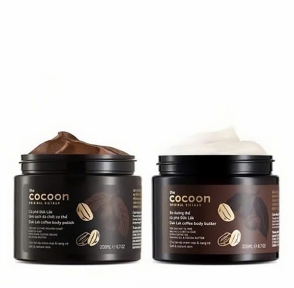 [DEAL 1 TẶNG 1 ĐỘC QUYỀN FLASH SALE] Bơ dưỡng thể cà phê 200ml TẶNG Tẩy da chết cơ thể cà phê Đắk Lắk Cocoon 200ml