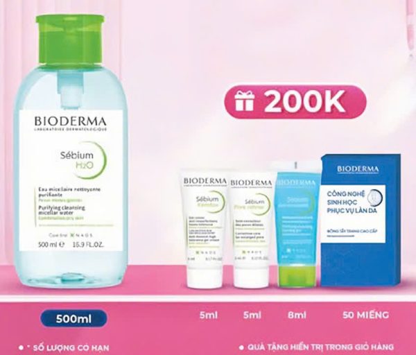 [PHIÊN BẢN NẮP NHẤN] Dung dịch làm sạch và tẩy trang Micellar cho da hỗn hợp và da dầu Bioderma Sébium H2O - 500ml